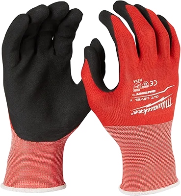 Milwaukee® Cut Level 1 Nitrile Dipped Gloves - Large - Gloves